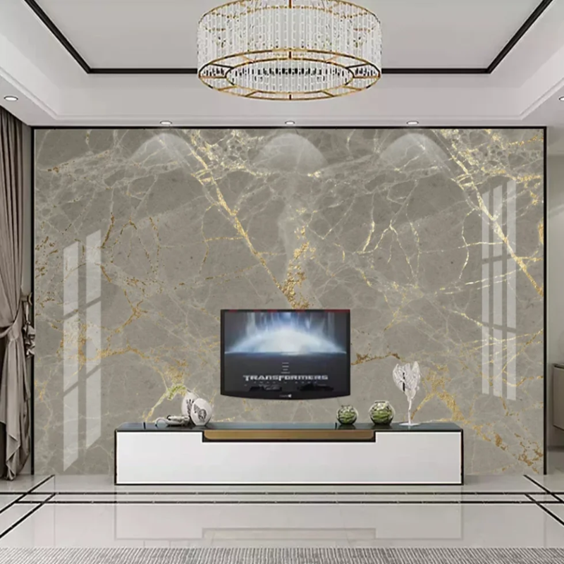 3D Wallpaper Golden Dream Marble